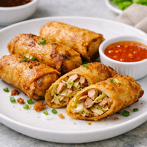Smoked Chicken or Turkey and Cabbage Eggrolls