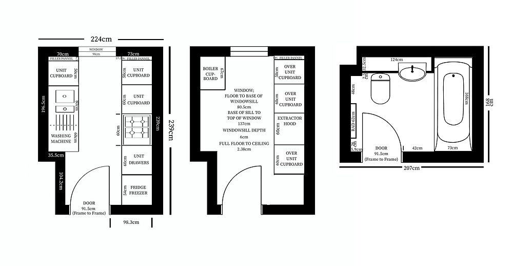 Kitchen Bathroom Design Floorplan