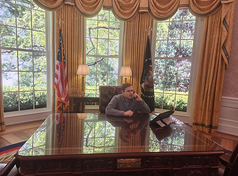 Sam Sits behind the Resolute Desk - 2025