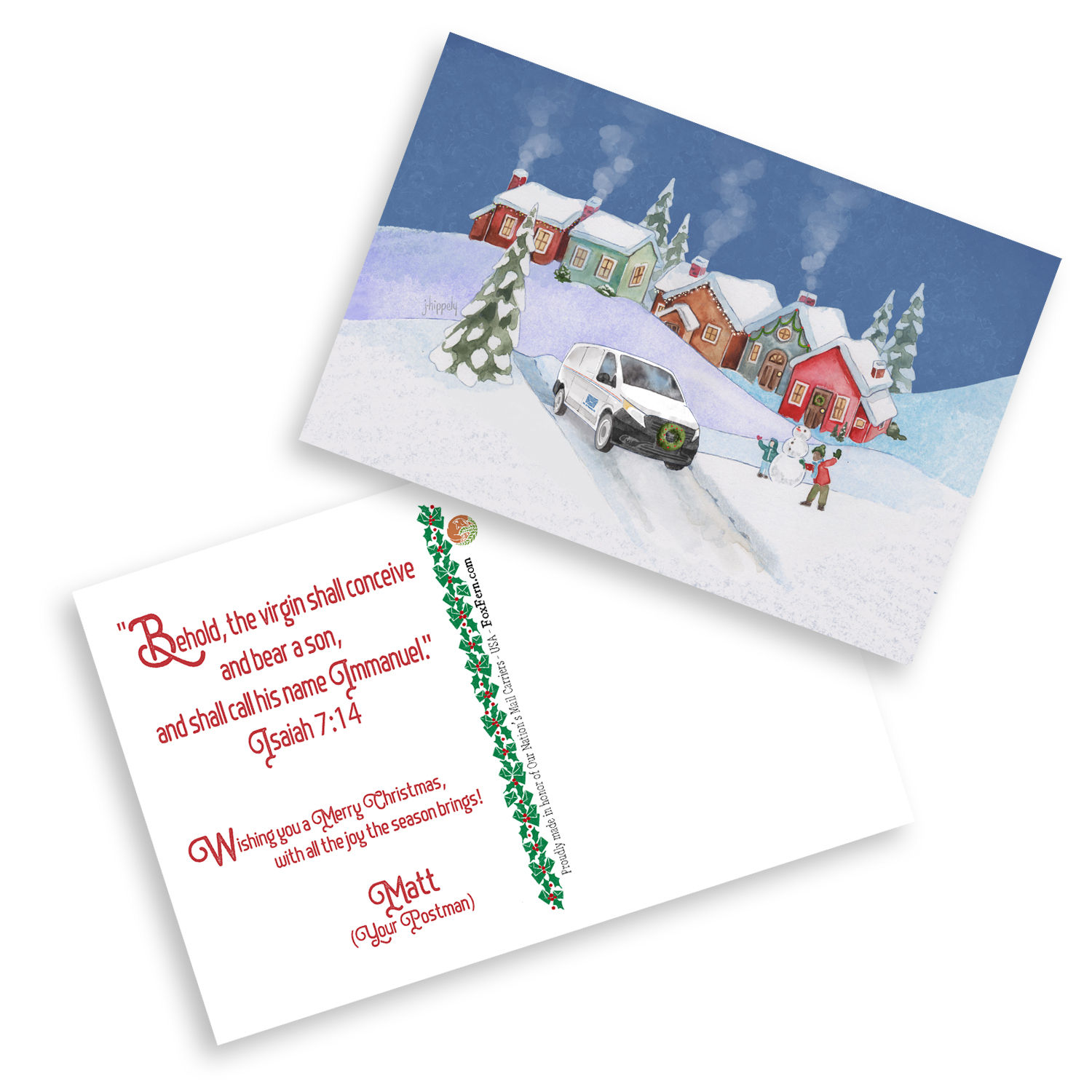 Custom Christmas Postcards for Matt Y - Metris Village