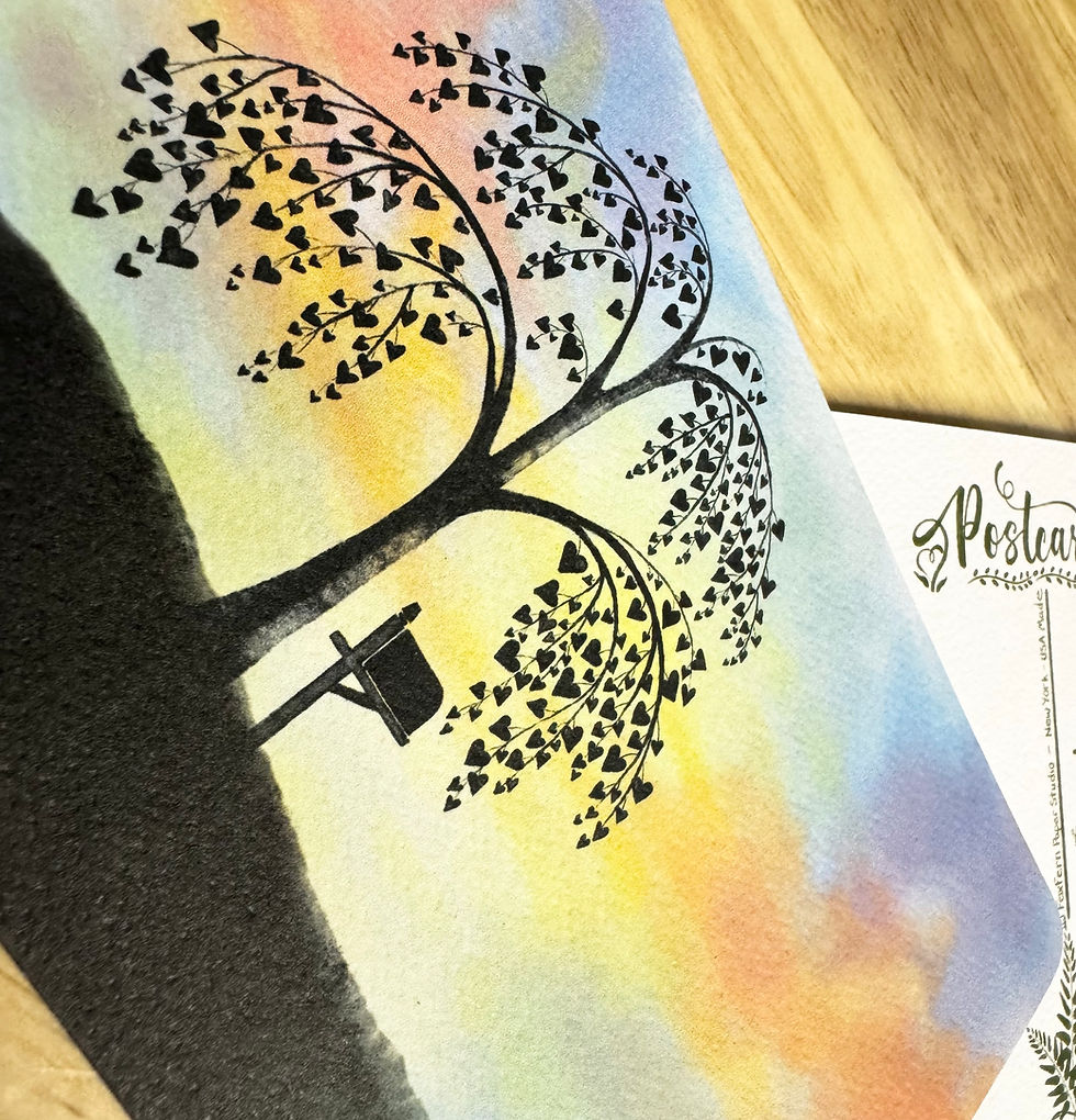 Thumbnail: Blank Postcards - Willow Tree Sunset Mailbox -  Textured Paper - 4x6"