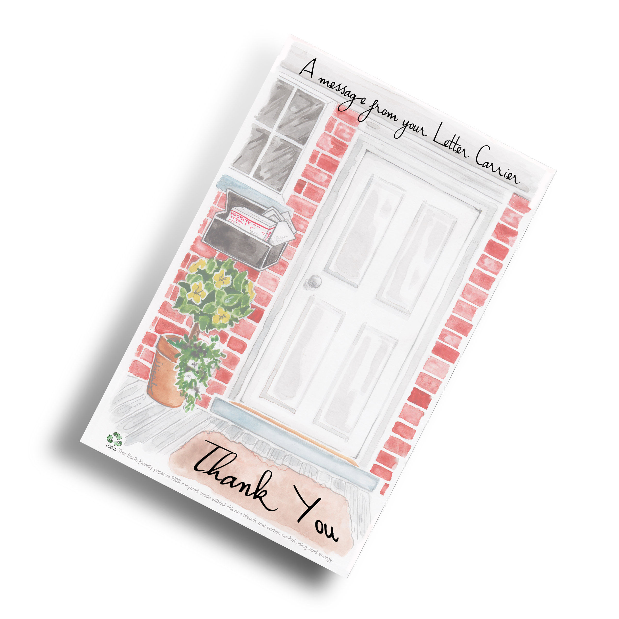 Notepad - Thank You Door - 5.5 x 8.5  - Two Sided