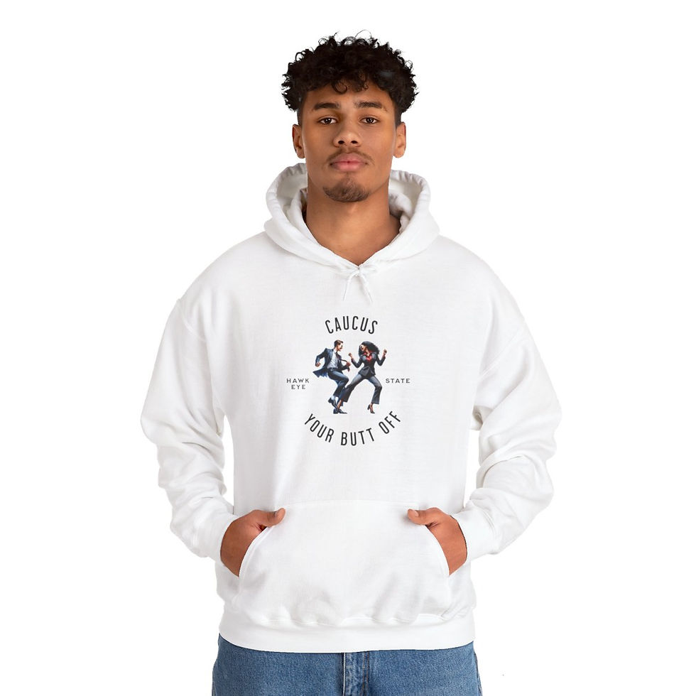 Thumbnail: Caucus Your Butt Off Iowa: Unisex Heavy Blend™ Hooded Sweatshirt