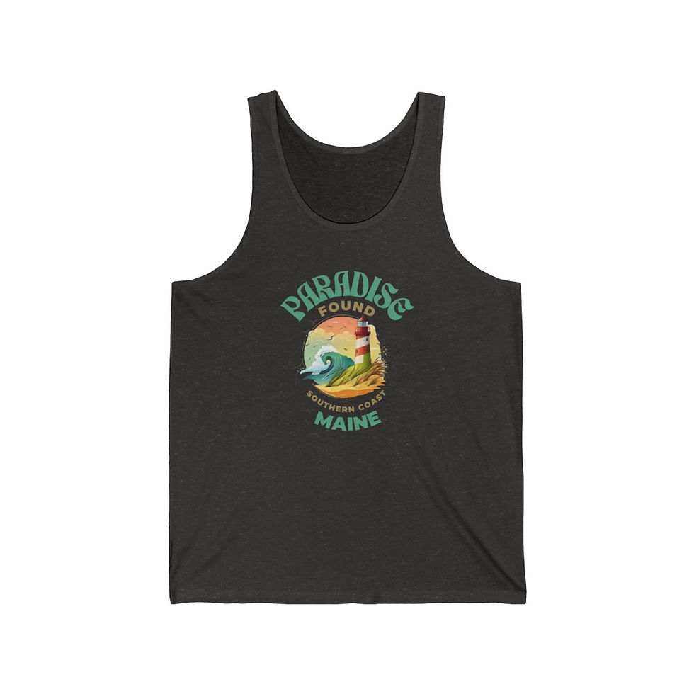 Thumbnail: Paradise Found Maine: Unisex Jersey Tank
