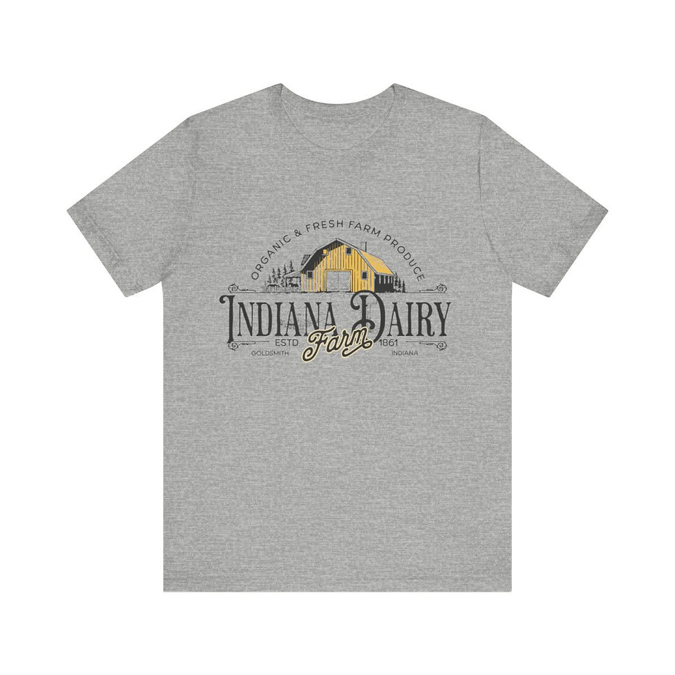 Thumbnail: Indiana Dairy Farm: Unisex Jersey Short Sleeve Tee