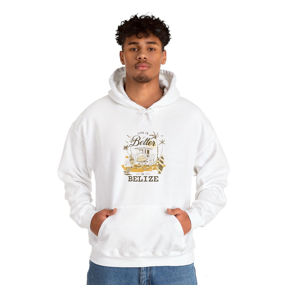 Thumbnail: Life is Better in Belize: Unisex Heavy Blend™ Hooded Sweatshirt
