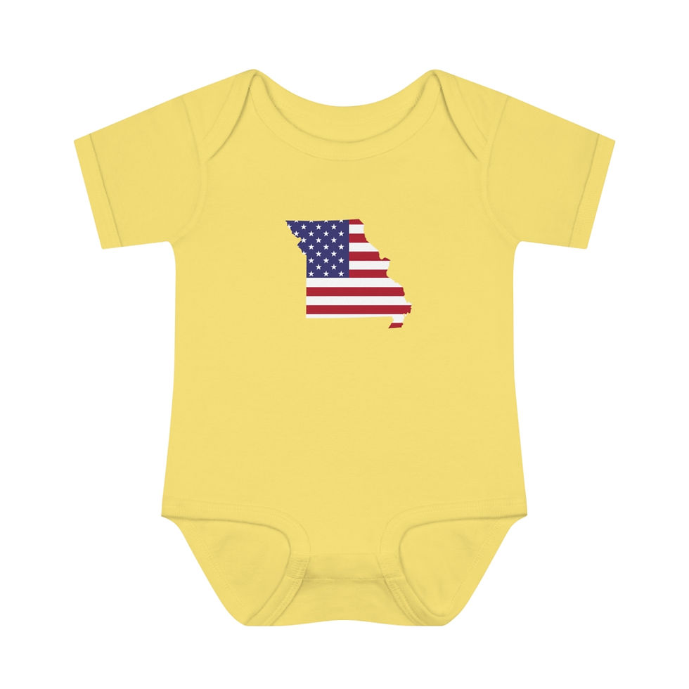Thumbnail: Missouri Flag: Infant Baby Rib Bodysuit