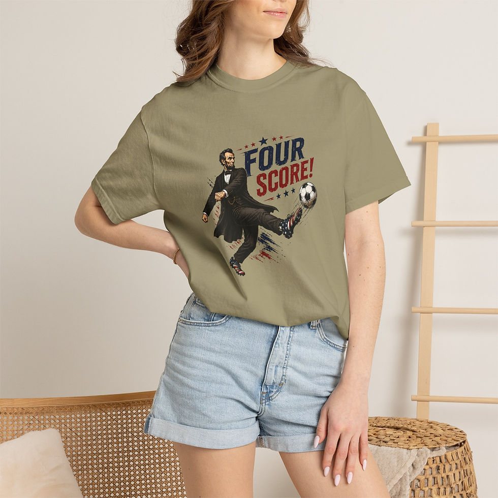 Thumbnail: Abe Lincoln USA Soccer T‑Shirt — "Four Score!" 