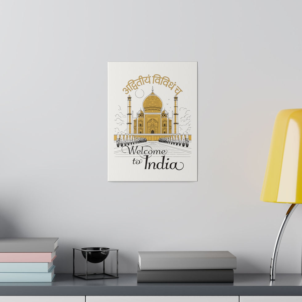 Thumbnail: Welcome to India: Matte Canvas, Stretched, 0.75"