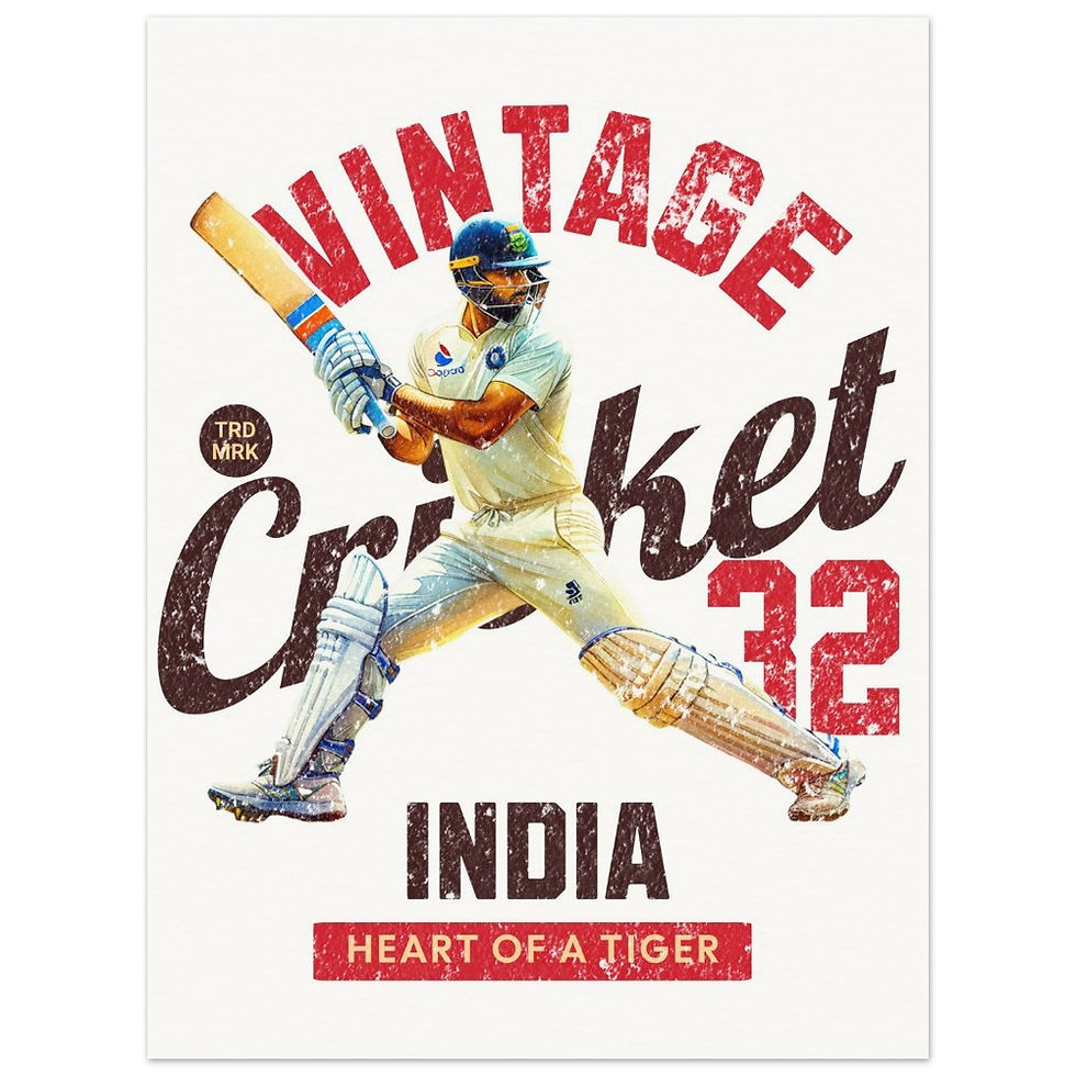 Thumbnail: Vintage Cricket India: Museum-Quality Matte Paper Poster