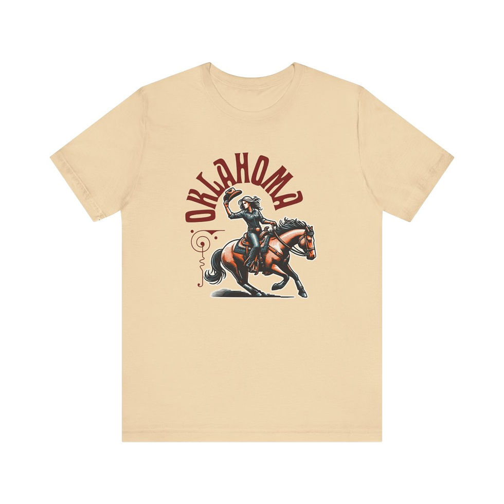 Thumbnail: Oklahoma Cowgirl: Unisex Jersey Short Sleeve Tee
