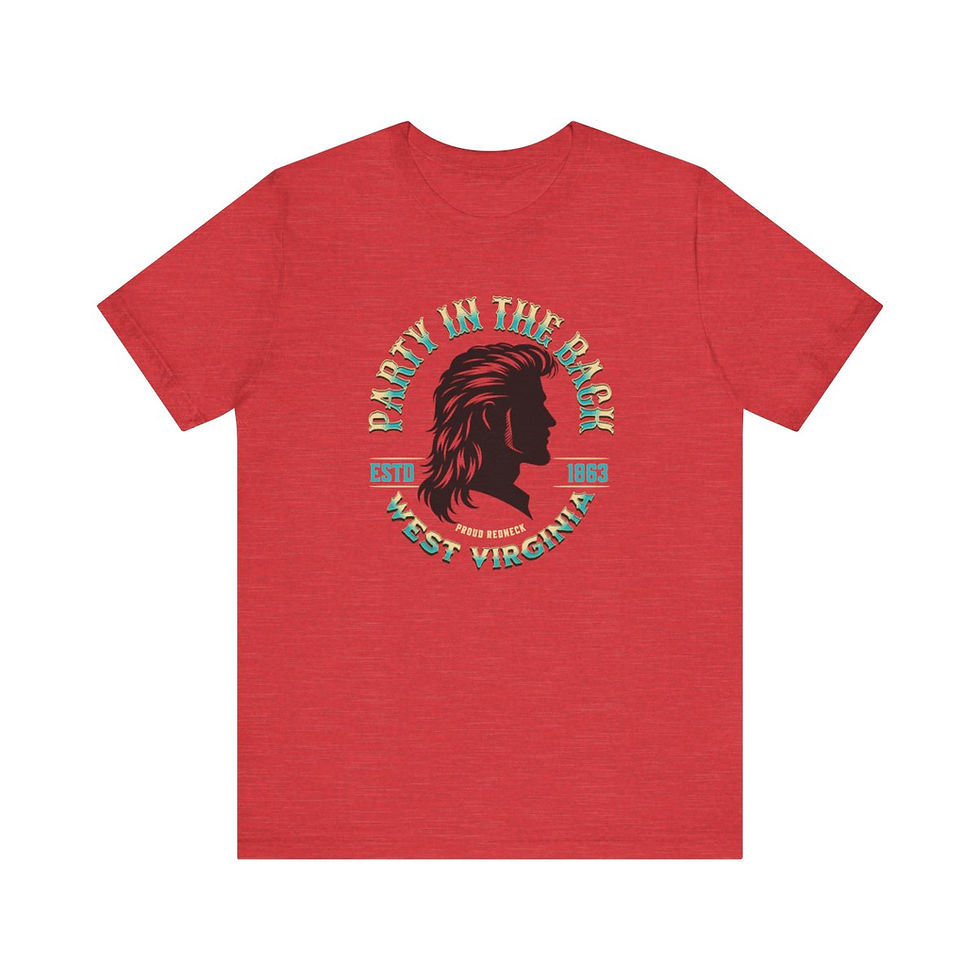 Thumbnail: Party in the back West Virginia: Unisex Jersey Short Sleeve Tee