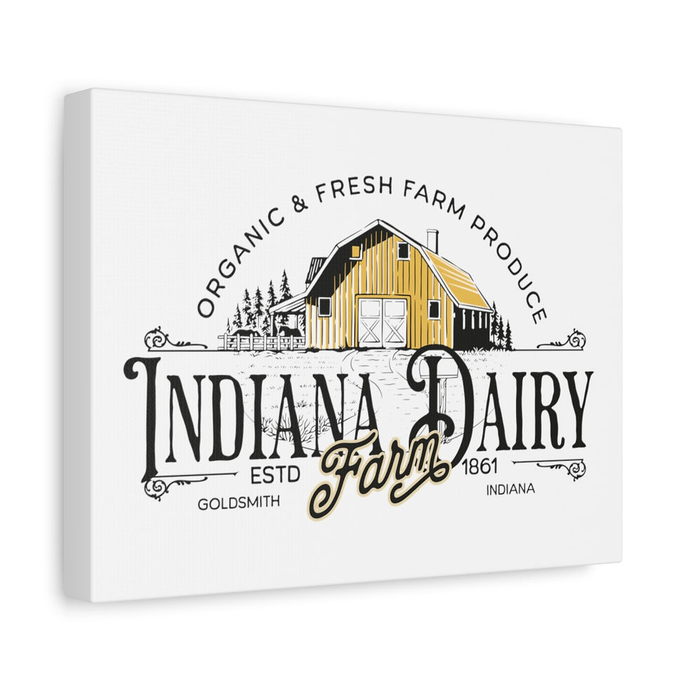 Indiana Dairy Farm: Matte Canvas, Stretched, 1.25"