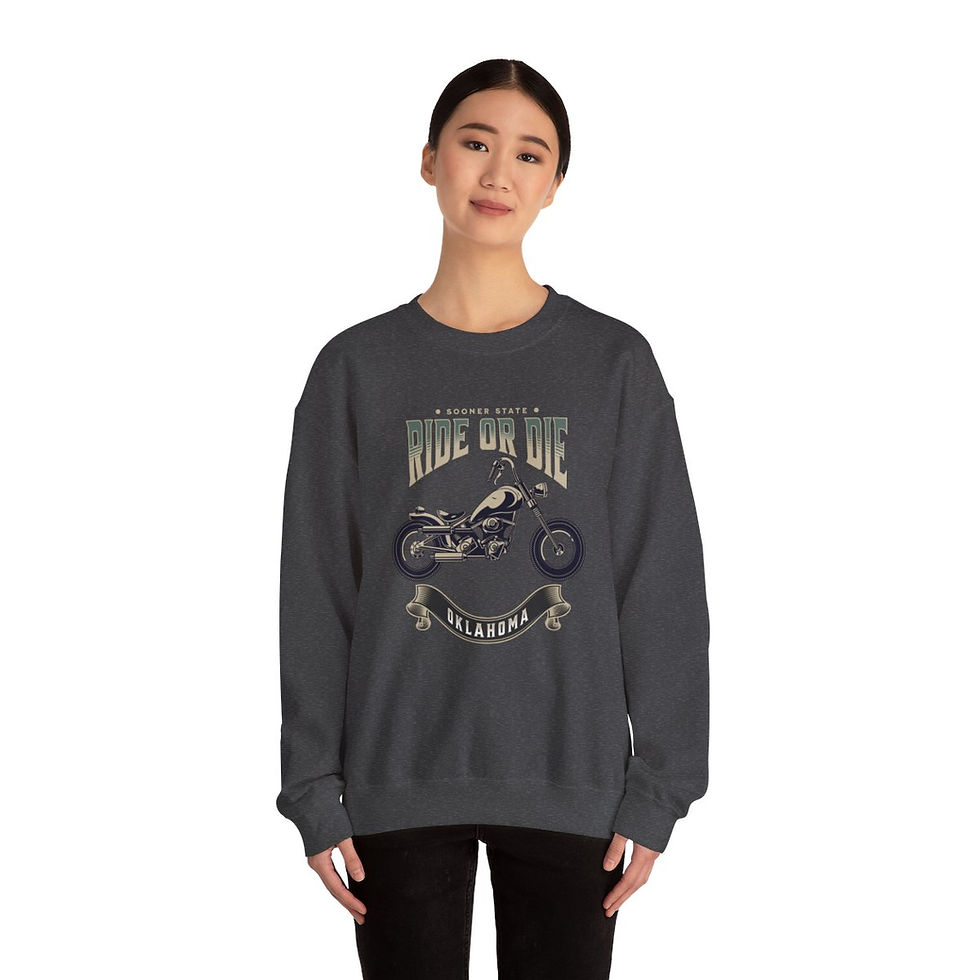 Thumbnail: Ride or Die Oklahoma: Unisex Heavy Blend™ Crewneck Sweatshirt