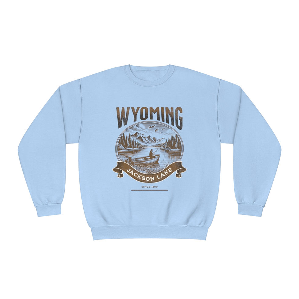 Thumbnail: Wyoming Jackson Lake: Unisex NuBlend® Crewneck Sweatshirt