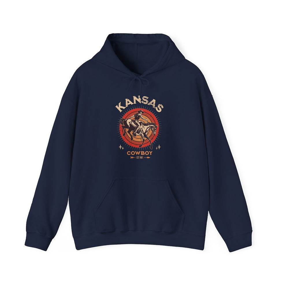 Thumbnail: Kansas Cowboy: Unisex Heavy Blend™ Hooded Sweatshirt