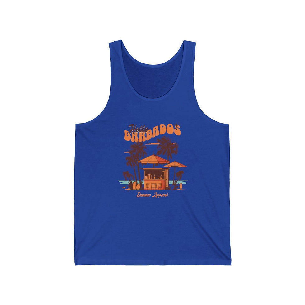 Thumbnail: Hello Barbados: Unisex Jersey Tank