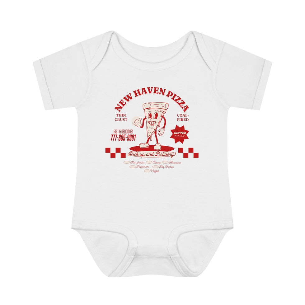 Thumbnail: New Haven Connecticut Pizza: Infant Baby Rib Bodysuit