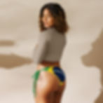 Thumbnail: Brasil: All-over print recycled string bikini bottom