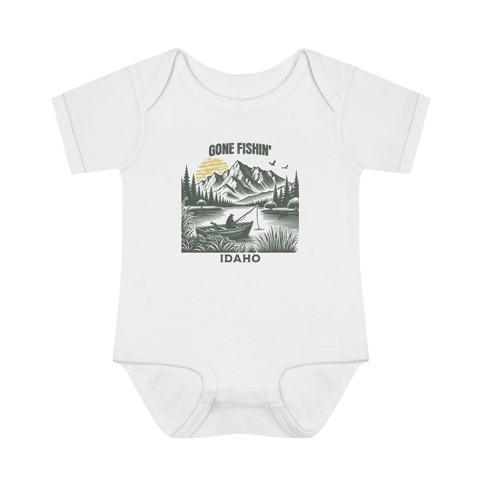 Thumbnail: Gone Fishin Idaho: Infant Baby Rib Bodysuit
