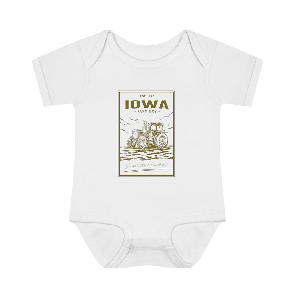 Thumbnail: Iowa Farm Boy: Infant Baby Rib Bodysuit