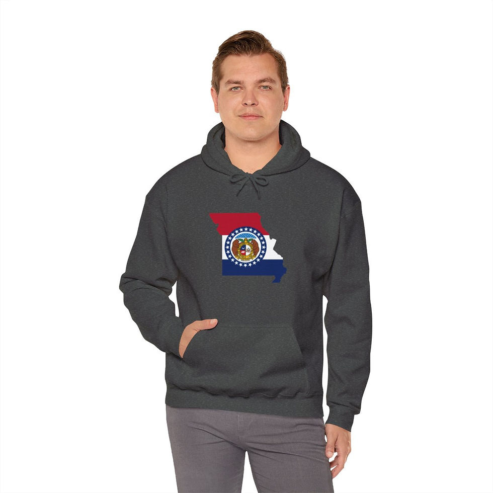 Thumbnail: Missouri State Flag: Unisex Heavy Blend™ Hooded Sweatshirt