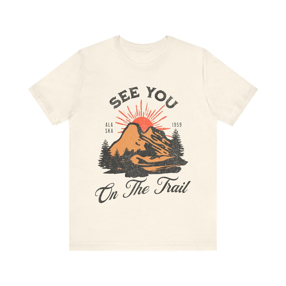 Thumbnail: See you on the trail Alaska: Unisex Jersey Short Sleeve Tee