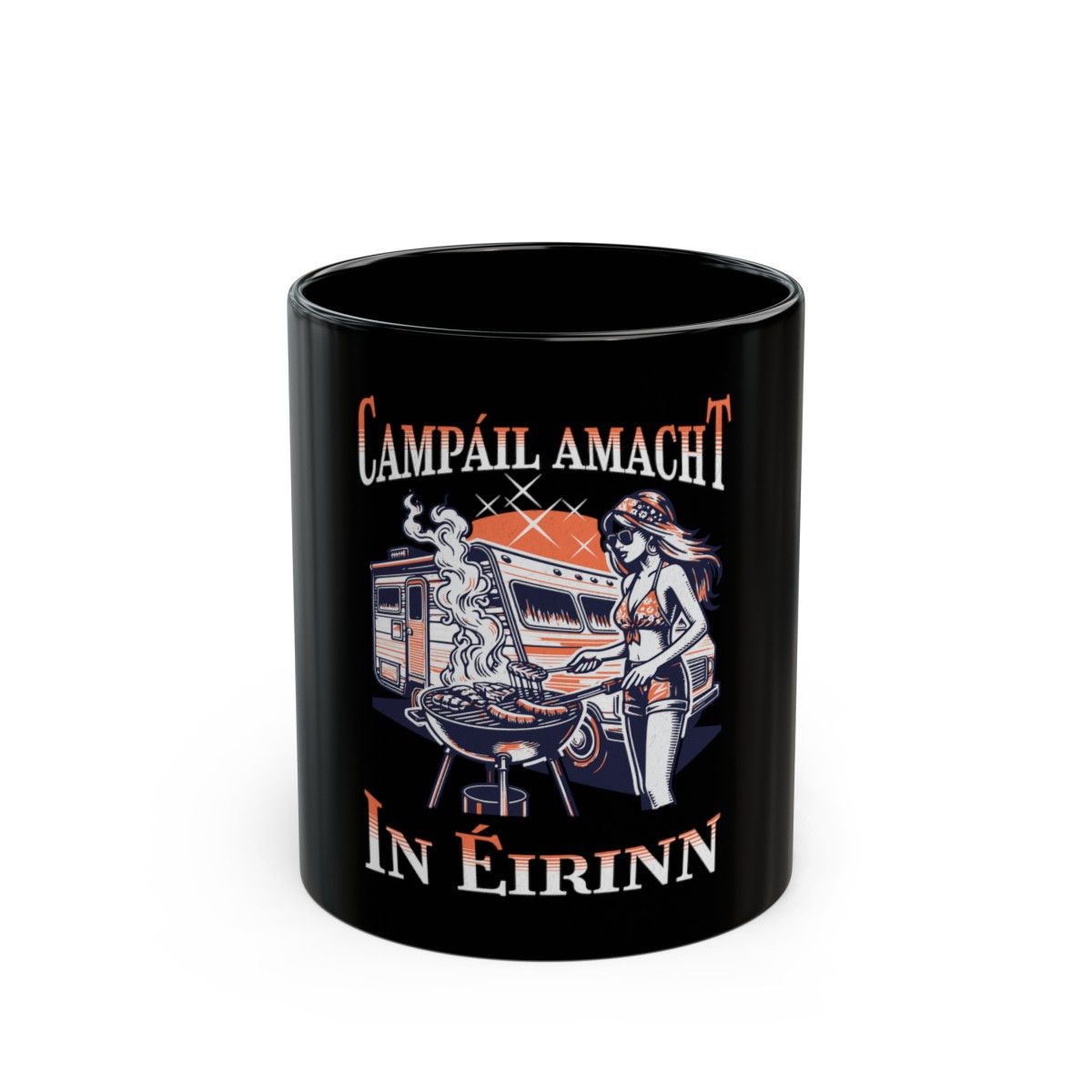 Camping out in Ireland: Black Mug (11oz, 15oz)