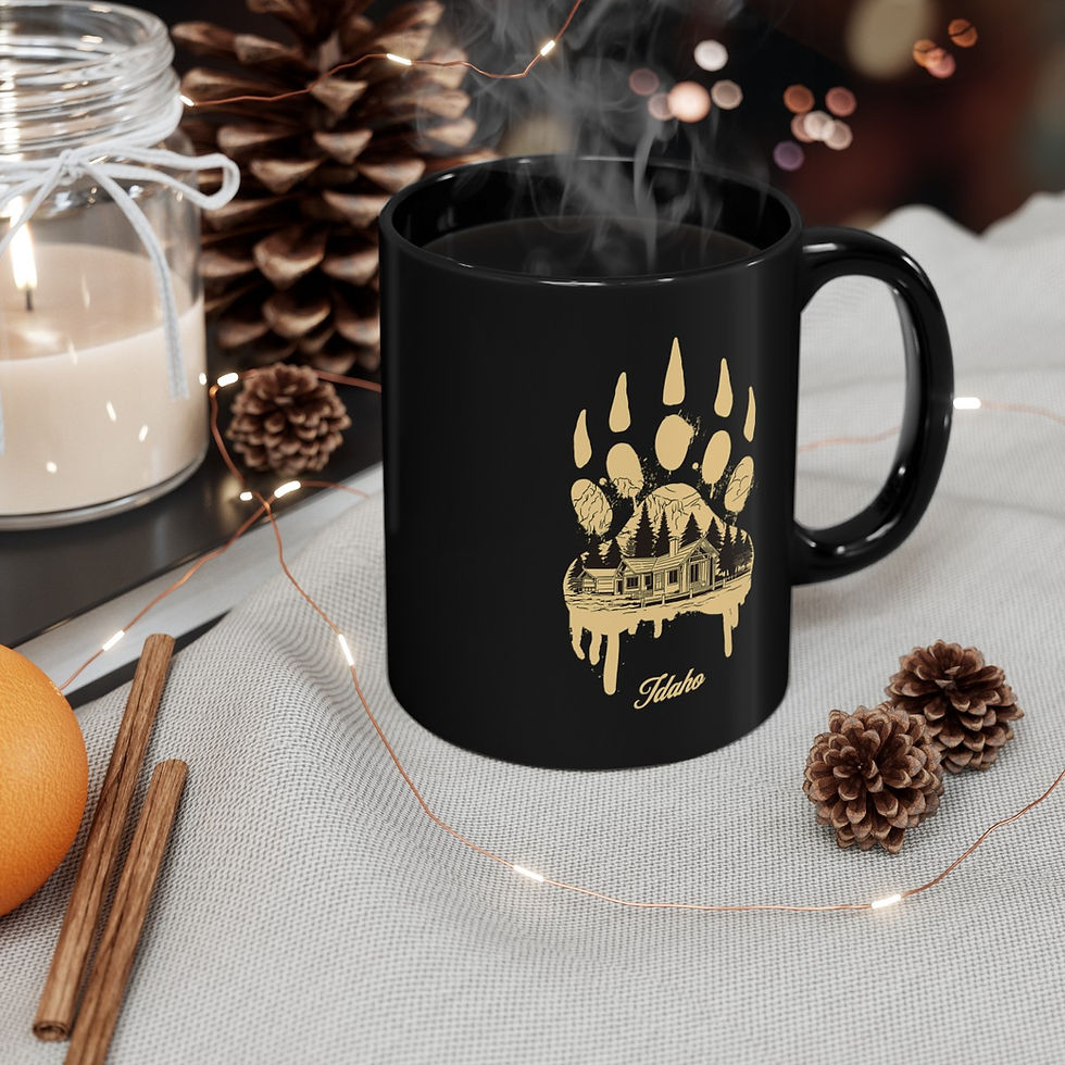 Thumbnail: Idaho Bear Claw: Black Mug (11oz, 15oz)