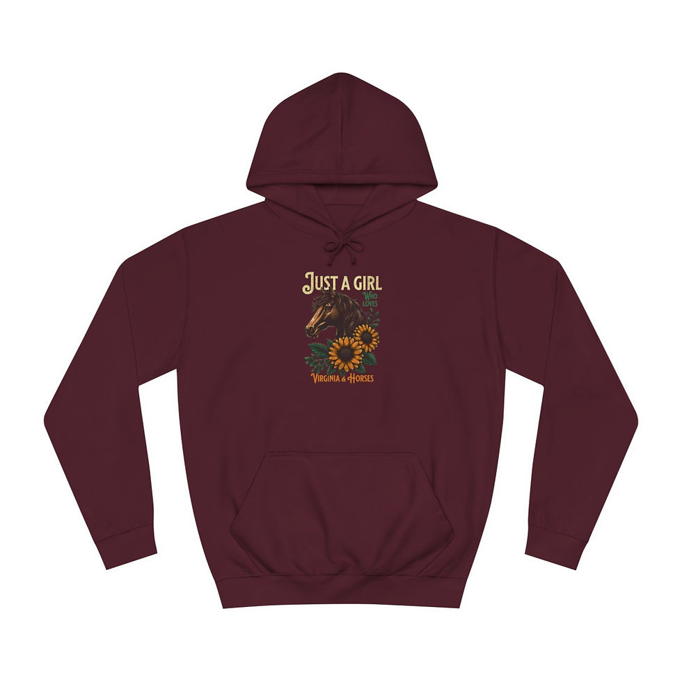 Thumbnail: Virginia & Horses: Unisex College Hoodie