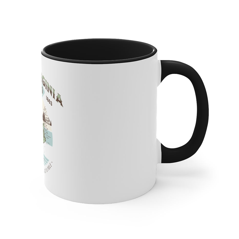 Thumbnail: West Virginia fishin: Accent Coffee Mug, 11oz