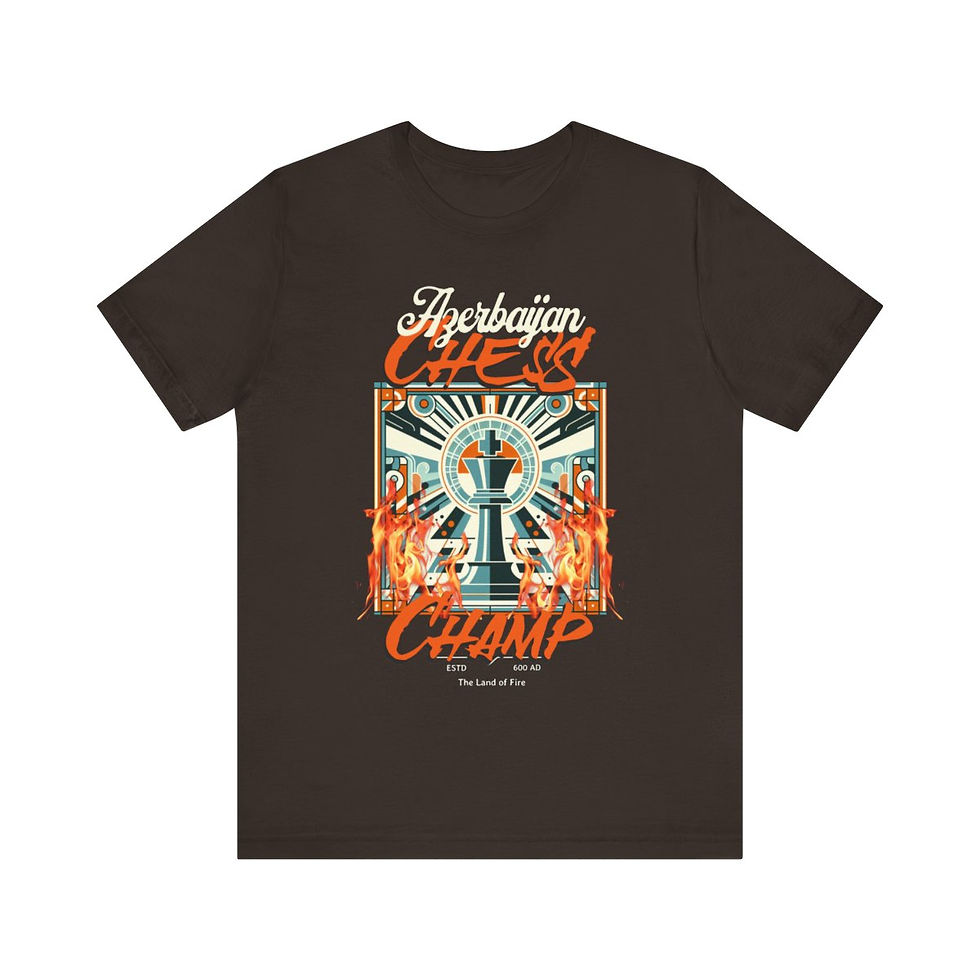 Thumbnail: Azeri Chess Champ: Unisex Jersey Short Sleeve Tee