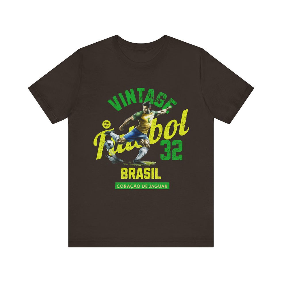 Thumbnail: Vintage Futebol Brasil: Unisex Jersey Short Sleeve Tee
