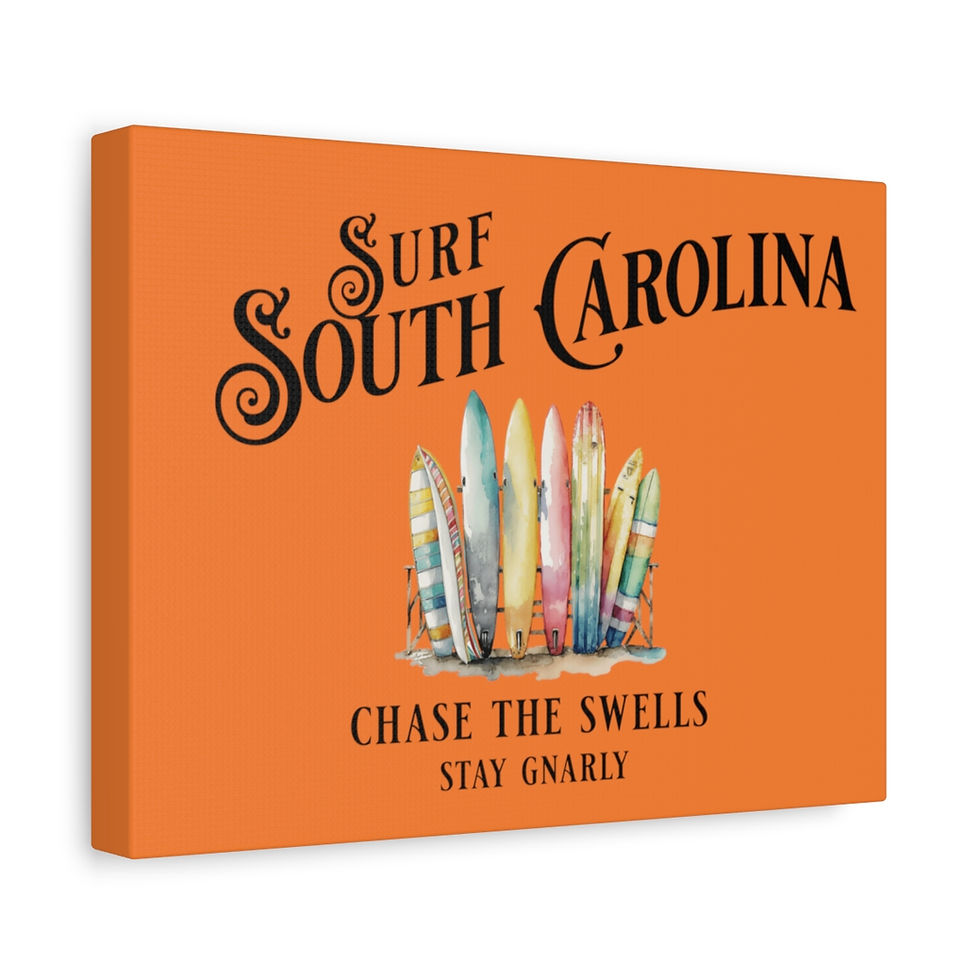 Thumbnail: Surf South Carolina: Matte Canvas, Stretched, 1.25"