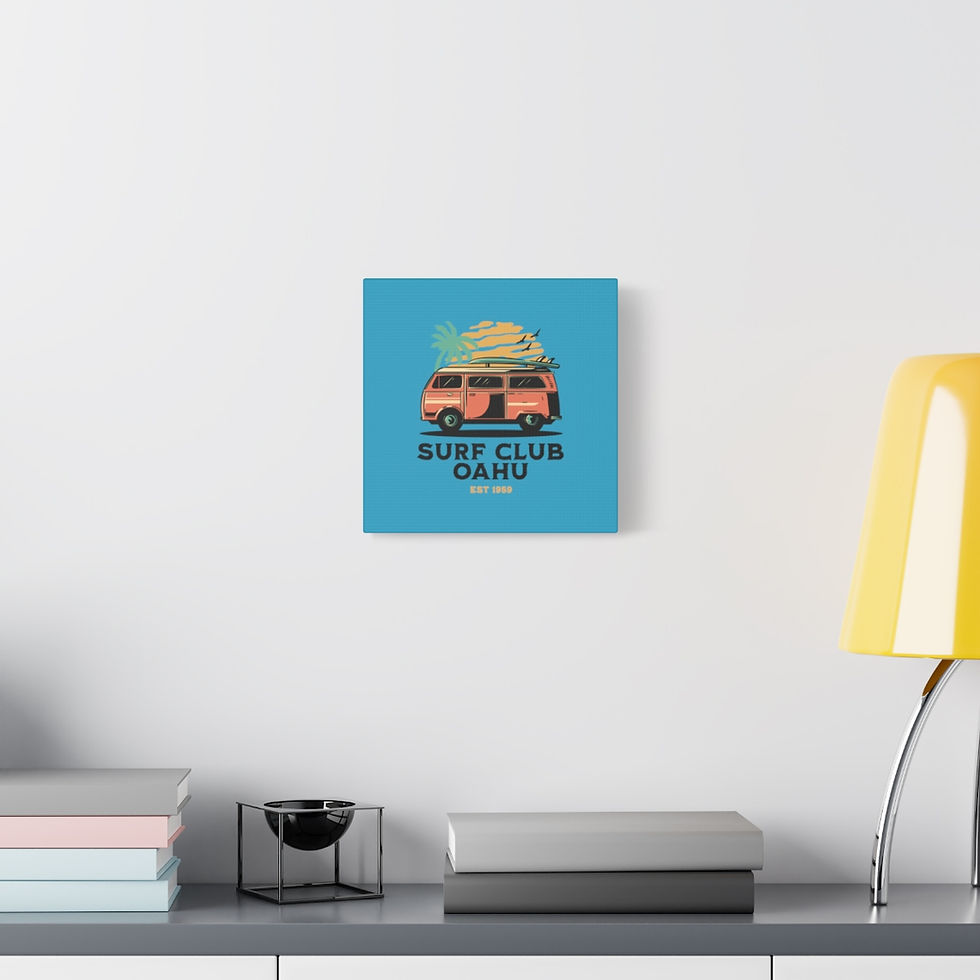 Thumbnail: Surf Club Oahu Hawaii: Matte Canvas, Stretched, 1.25"