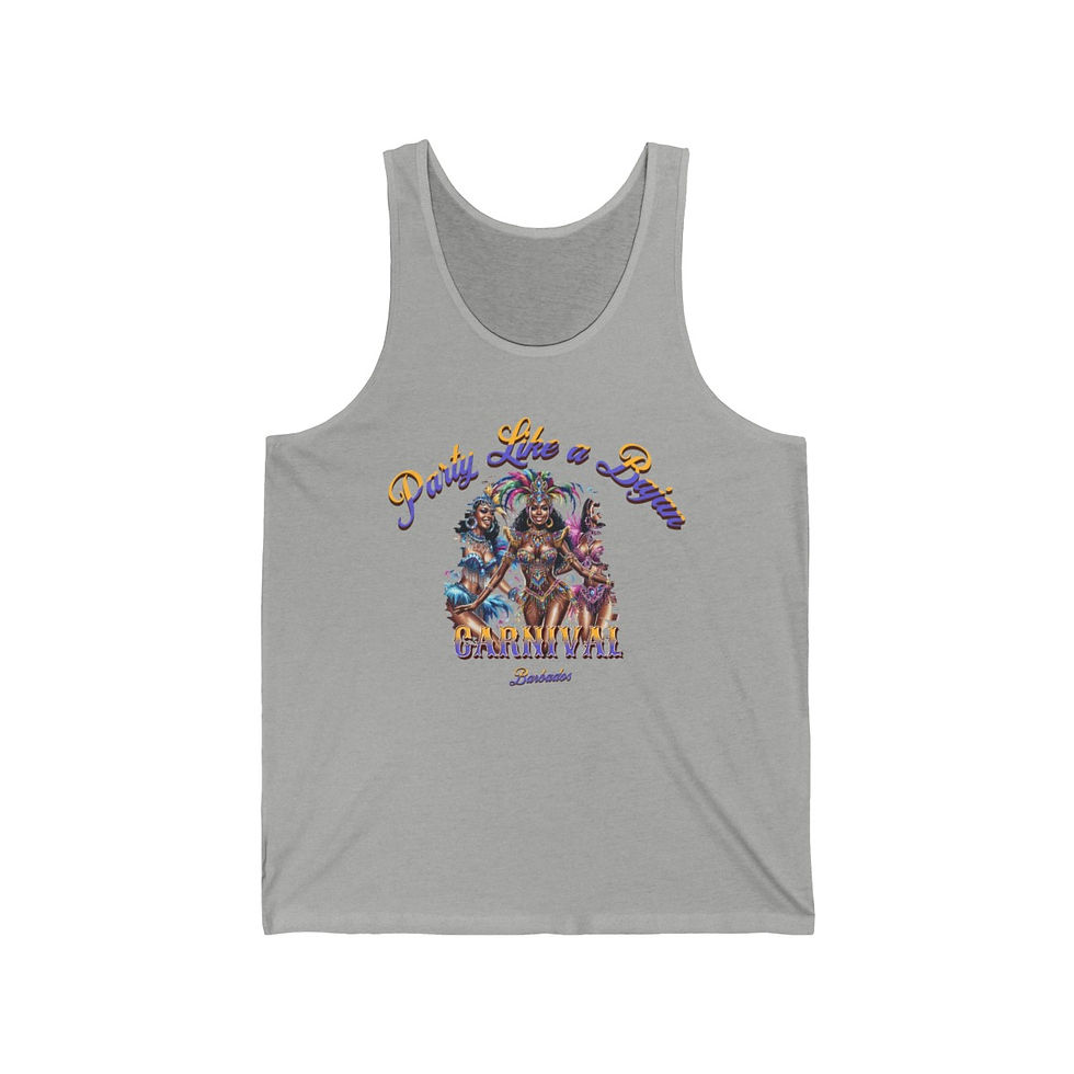 Thumbnail: Party like a Bajan Barbados: Unisex Jersey Tank