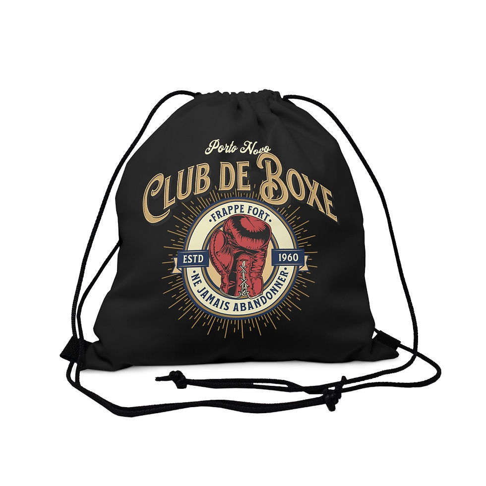 Thumbnail: Boxing Benin: Outdoor Drawstring Bag