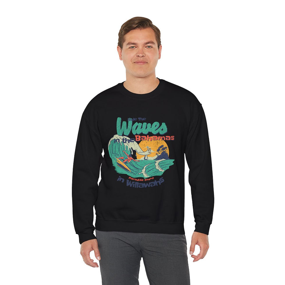 Thumbnail: Ride the Waves Bahamas: Unisex Heavy Blend™ Crewneck Sweatshirt