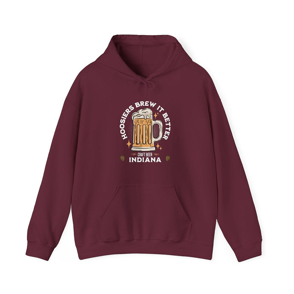 Thumbnail: Hoosiers Brew it Better Indiana: Unisex Heavy Blend™ Hooded Sweatshirt
