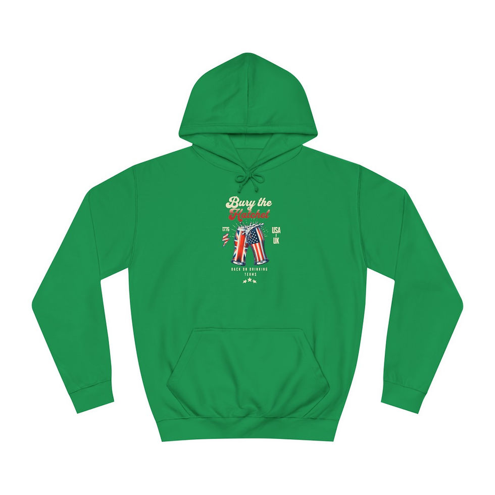 Thumbnail: Bury the Hatchet England: Unisex College Hoodie