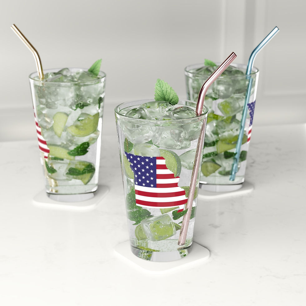 Thumbnail: Missouri Flag: Pint Glass, 16oz