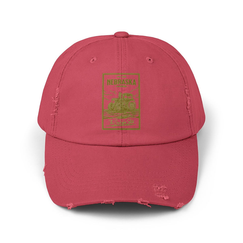 Thumbnail: Nebraska Farmer: Unisex Distressed Cap