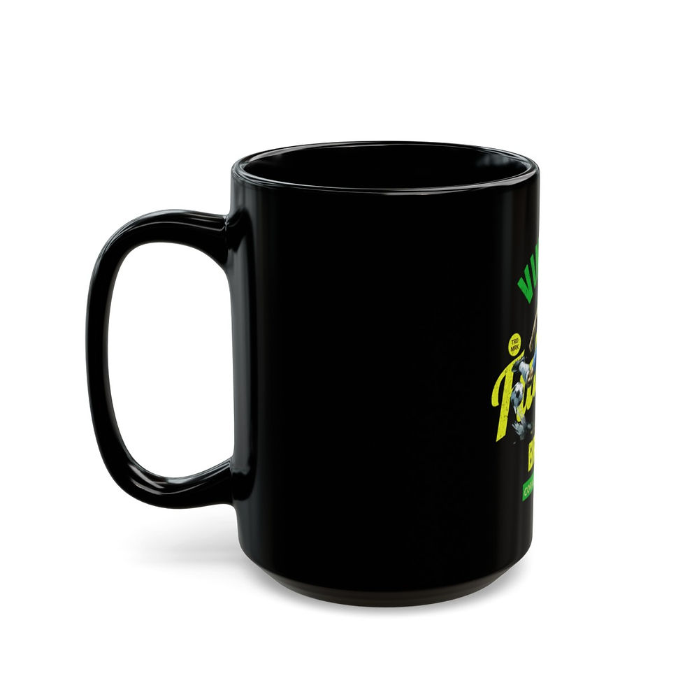 Thumbnail: Vintage Futebol Brasil: Black Mug (11oz, 15oz)