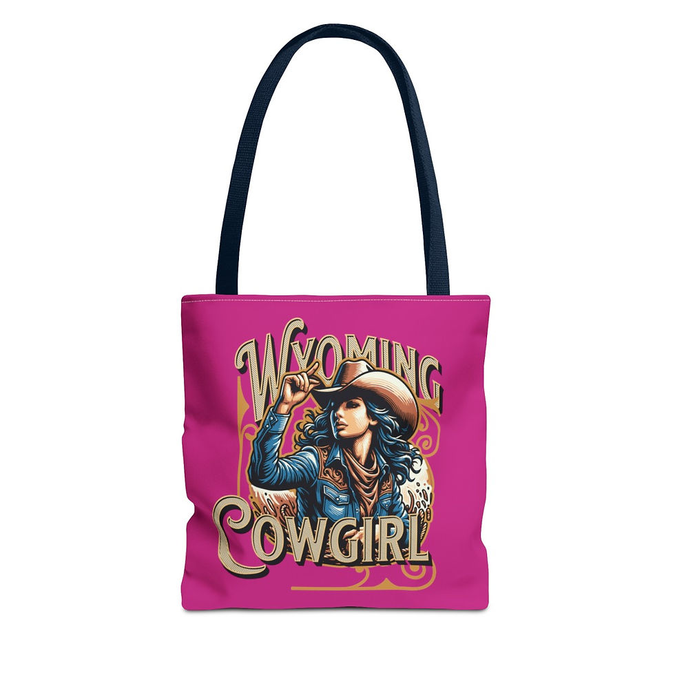 Thumbnail: Wyoming Cowgirl: Tote Bag (AOP)