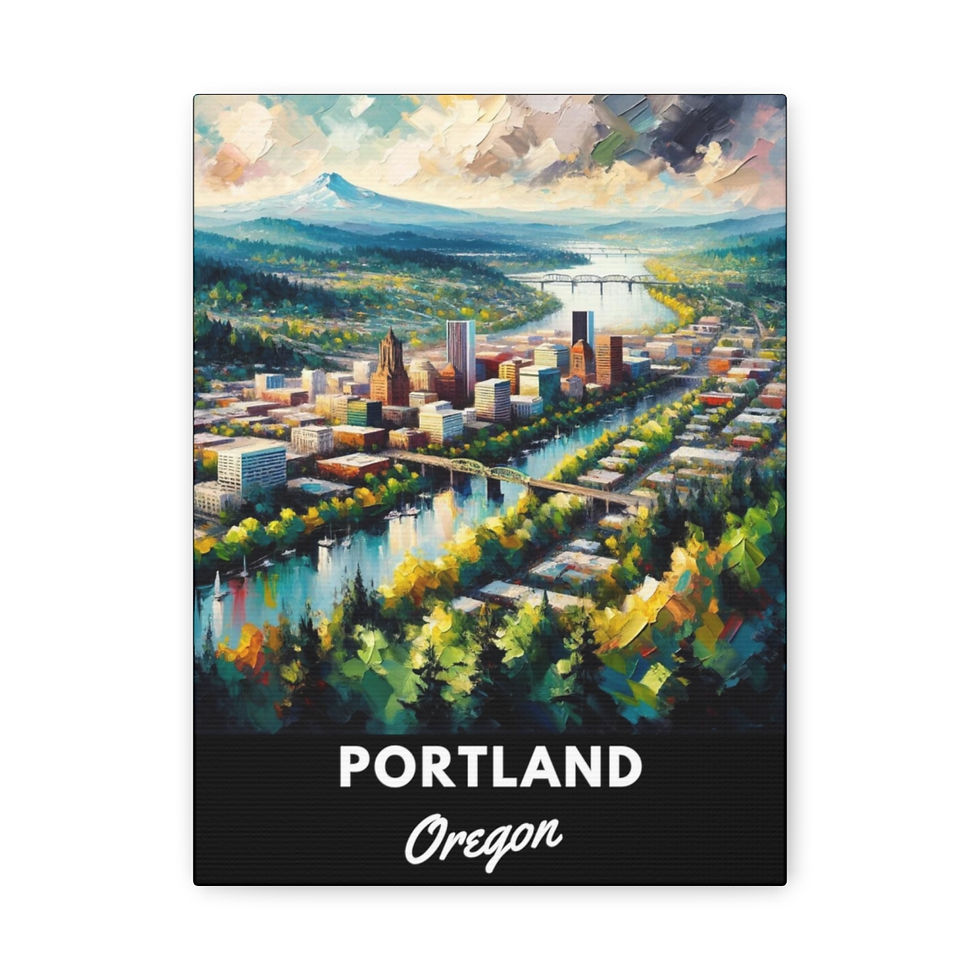 Thumbnail: Portland Oregon: Matte Canvas, Stretched, 1.25"