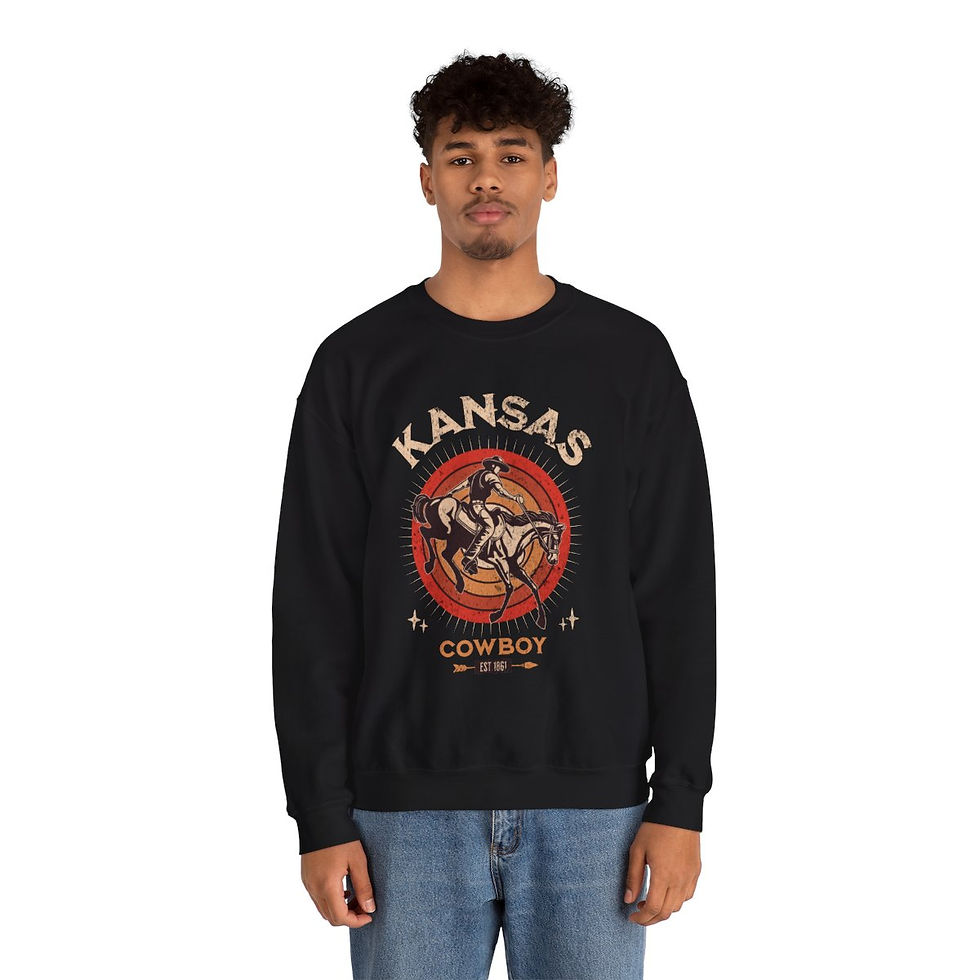 Thumbnail: Kansas Cowboy: Unisex Heavy Blend™ Crewneck Sweatshirt