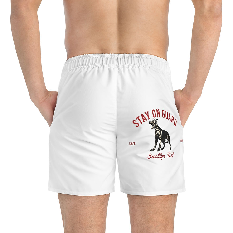 Thumbnail: Stay On Guard BKLN: Swim Trunks (AOP)