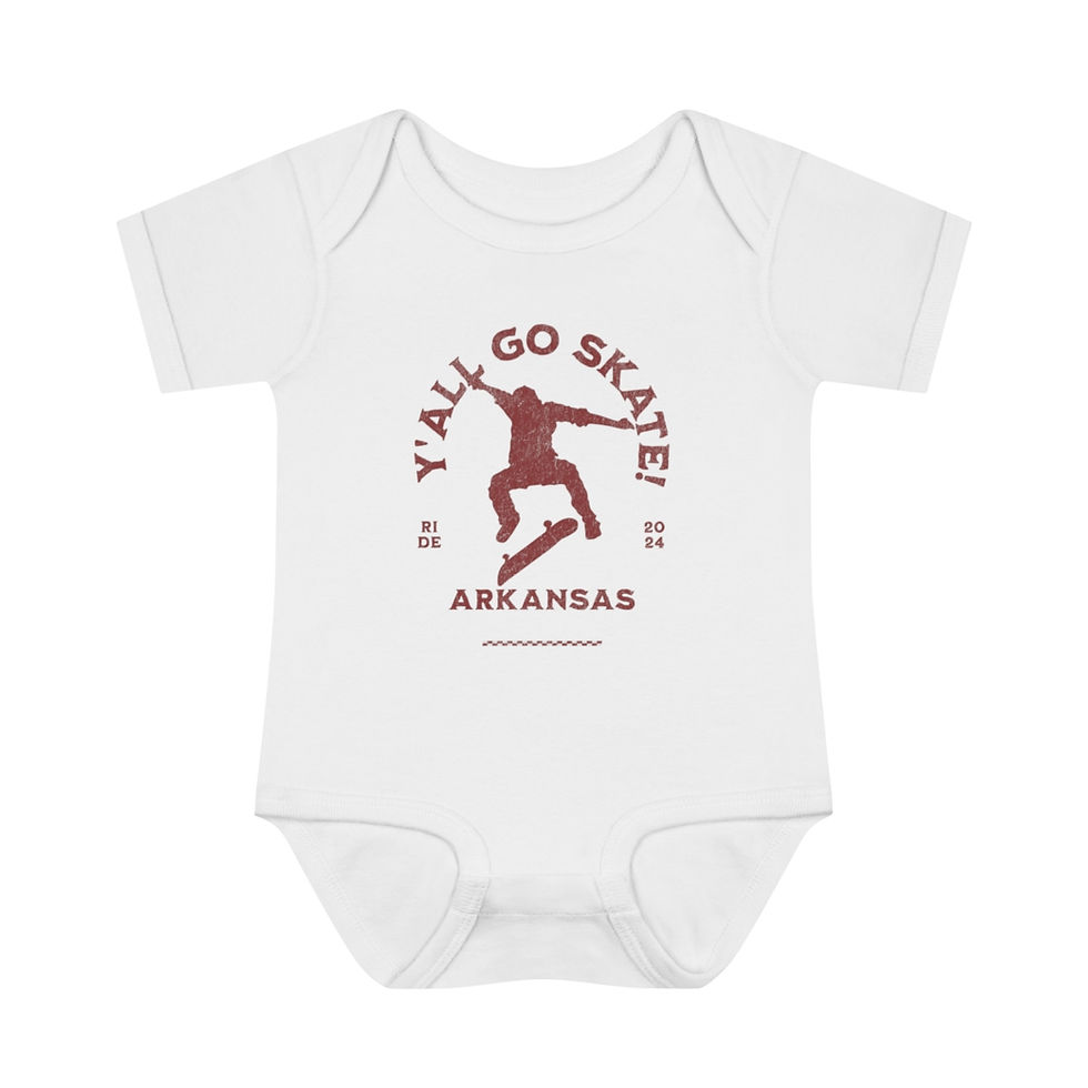 Thumbnail: Y'all Go Skate Arkansas: Infant Baby Rib Bodysuit