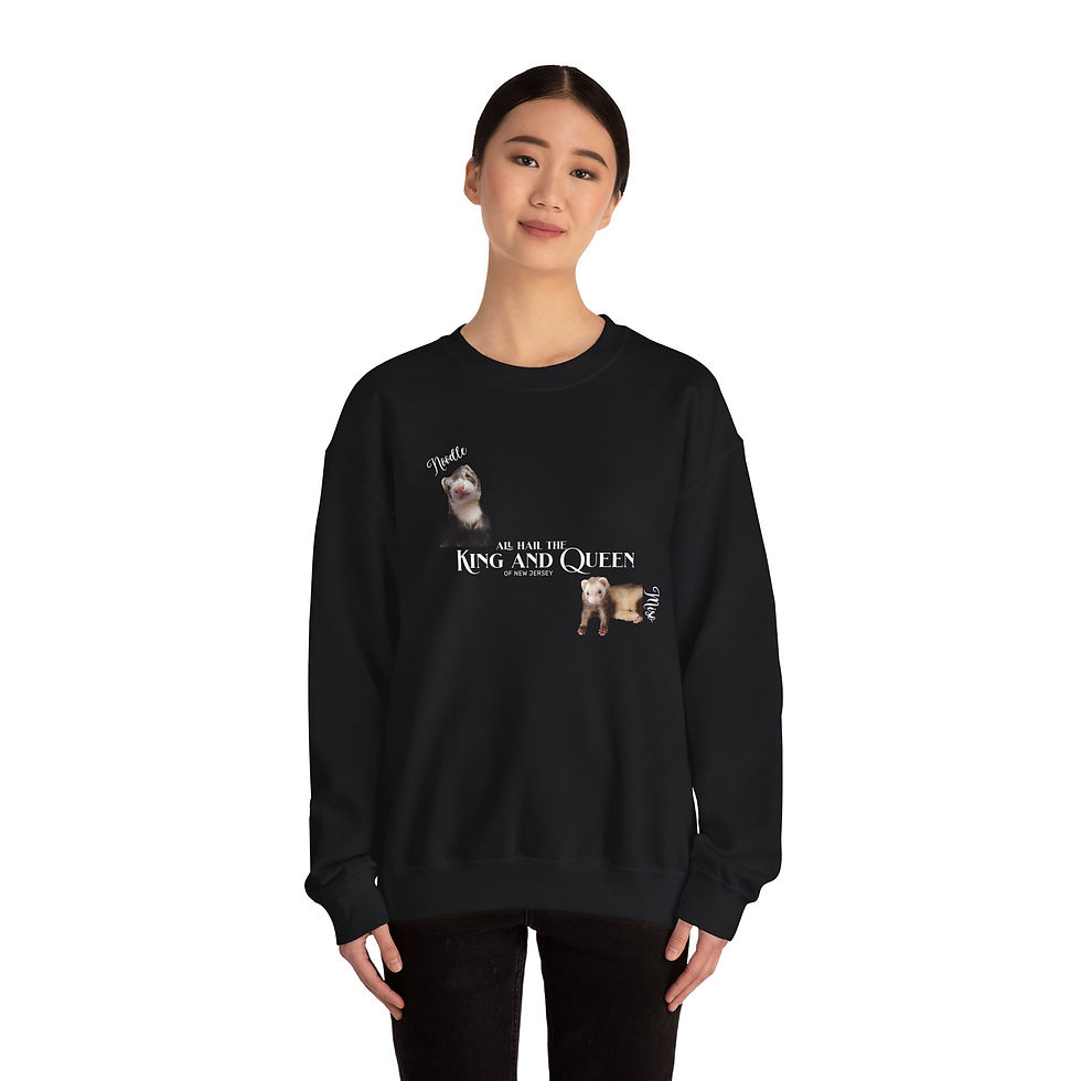 Thumbnail: King and Queen Pet Sweatshirt – Personalized Pet Portrait Crewneck