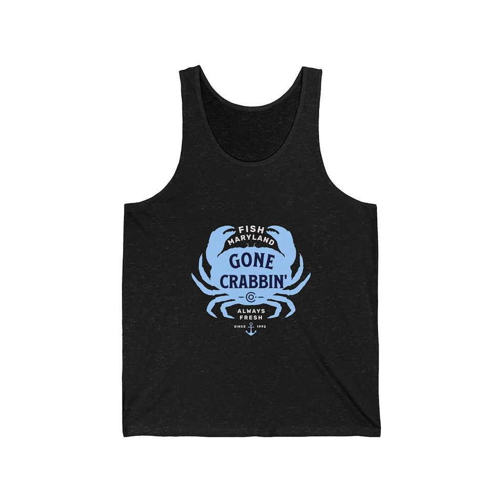 Thumbnail: Gone Crabbin Maryland: Unisex Jersey Tank